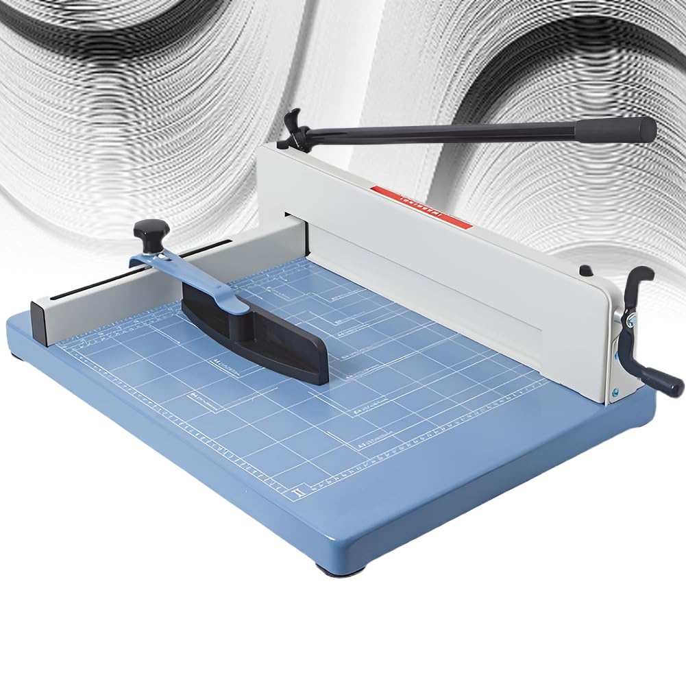 Tagliacarte Manuale, Taglierina per Pile di Carta Manuale Resistente, 360 Pezzi di Carta/Spessore Carta Tagliata 0,5-45 mm, con annotazione Righello a griglia, per Accessori per Ufficio Scolastico A4