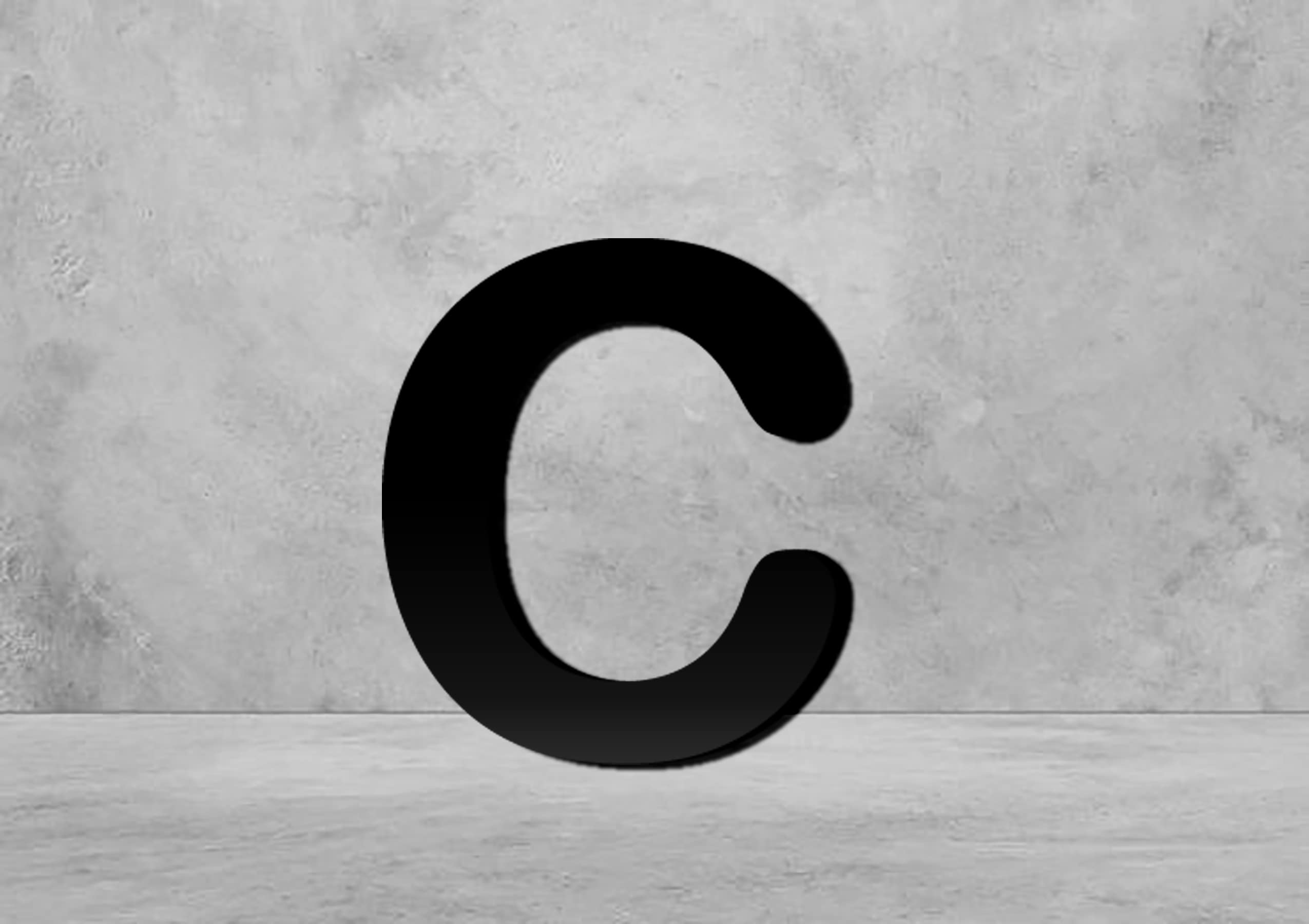 3D Letter Sign with Acrylic and Mettle Letter and Alphabets, Numbers for Wall Décor indoor and outdoor Signboard (60 Cm, C)