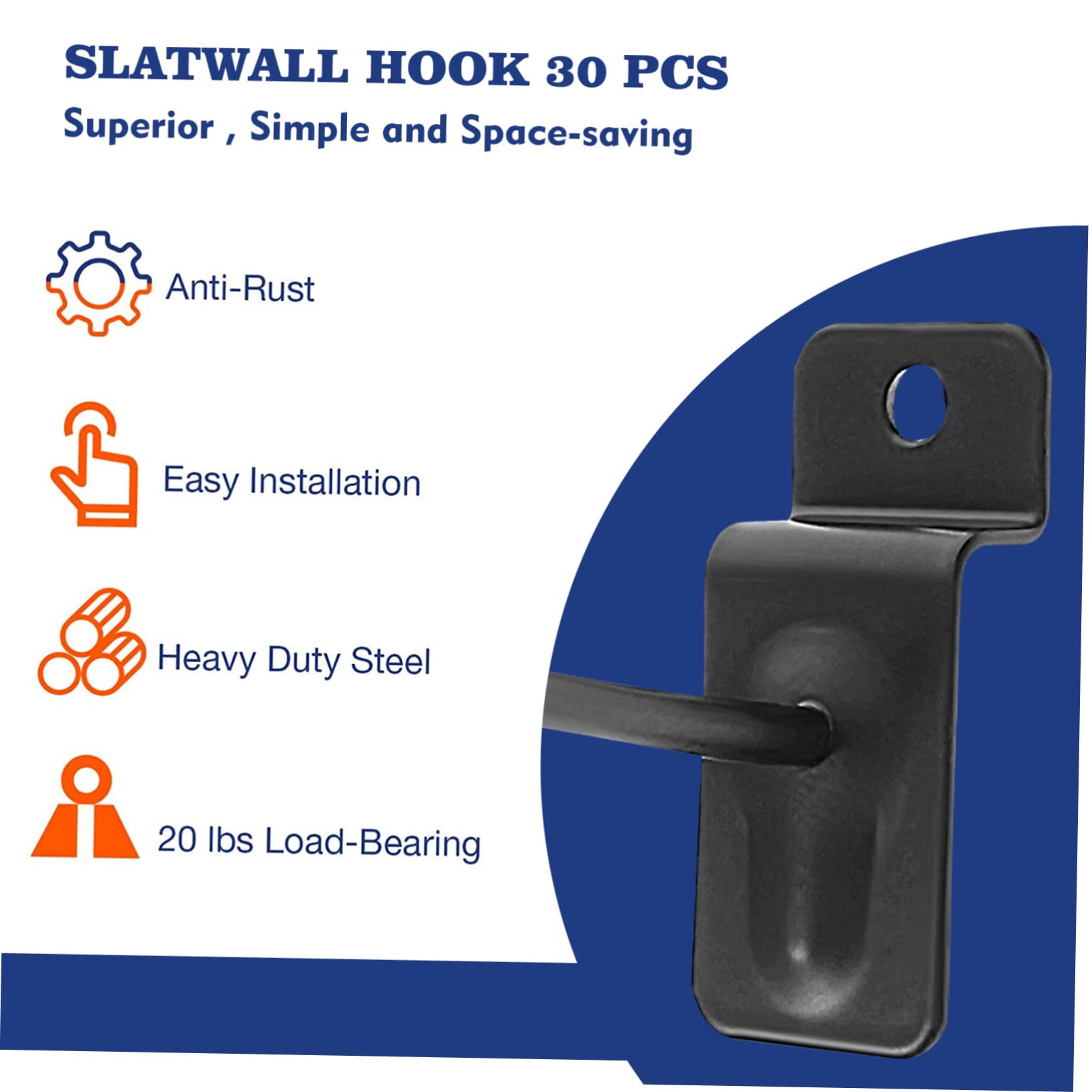 STOBAZA 15cm Utility Hooks for Mobile Accessories 10-Pack Iron Pegboard Hooks Space-Saving Tool Organizer