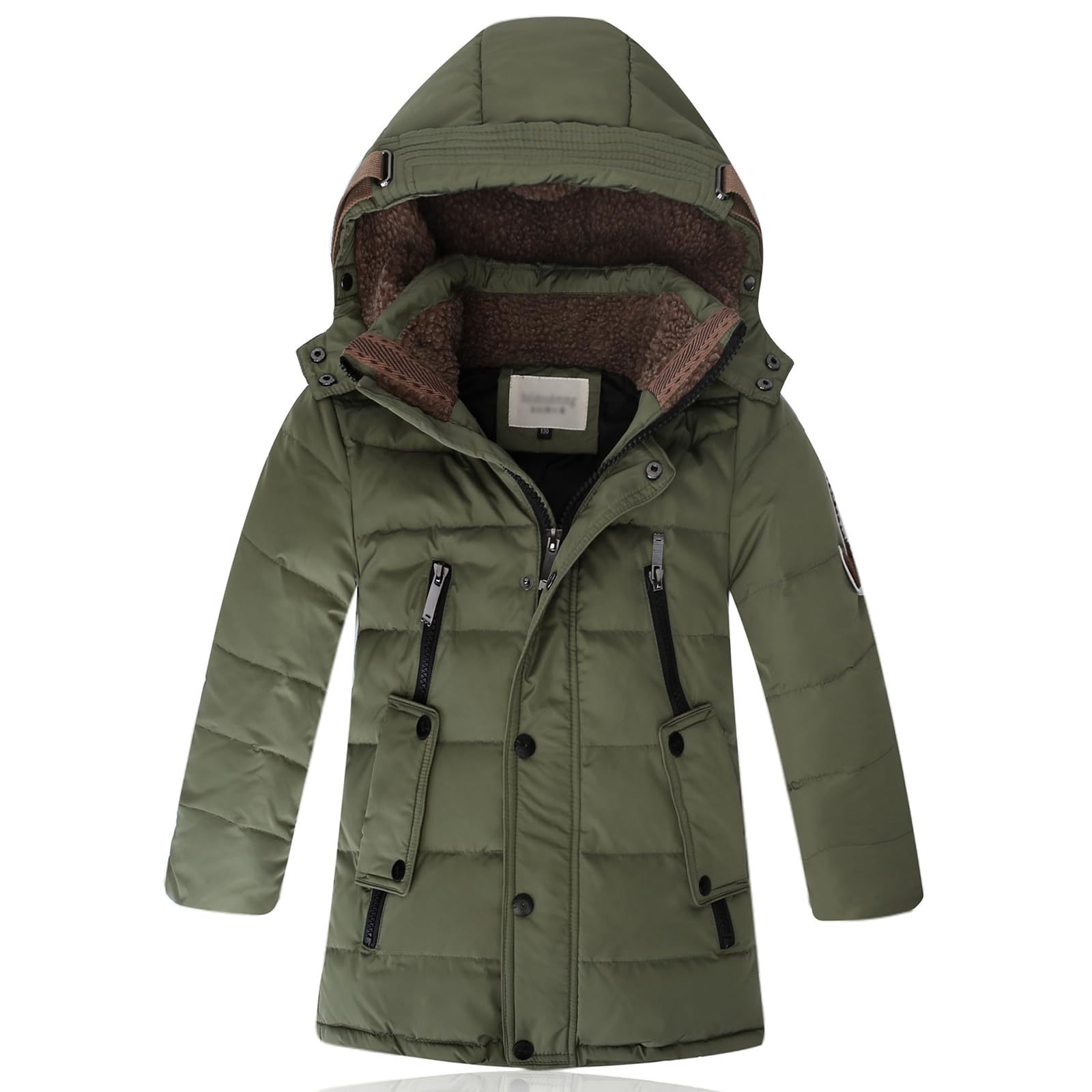 Abrigo Largo Invierno para Niño Niña Chaqueta Plumas con Capucha Caliente Acolchada Largo