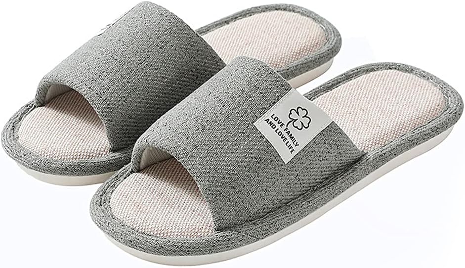 โ Womens Slippers, Ladies Slippers Open Toe Non-Slip Memory Foam Comfortable and Breathable Ladies House Shoes Indoor Outdoor