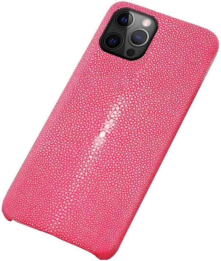 Étui de téléphone en cuir de poisson perle GUMMMY contre la surchauffe de l'iPhone 12 Pro