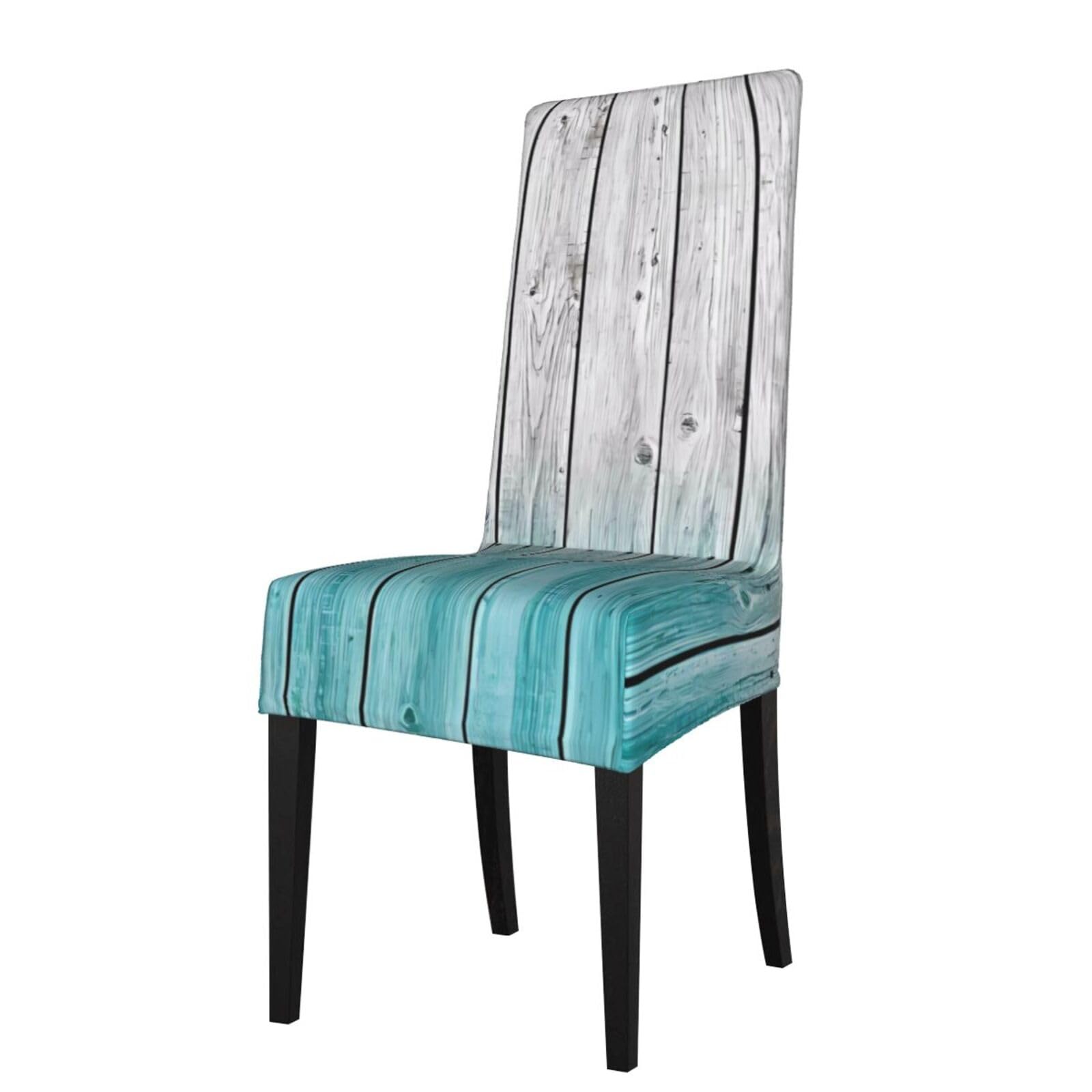 HJFCZH Wood Panels Background Prints Dining Chair Throw Covers – Stretchable Polyester-Spandex Fabric for Elegant Home & Event Decor - Universal Fit & Easy Care