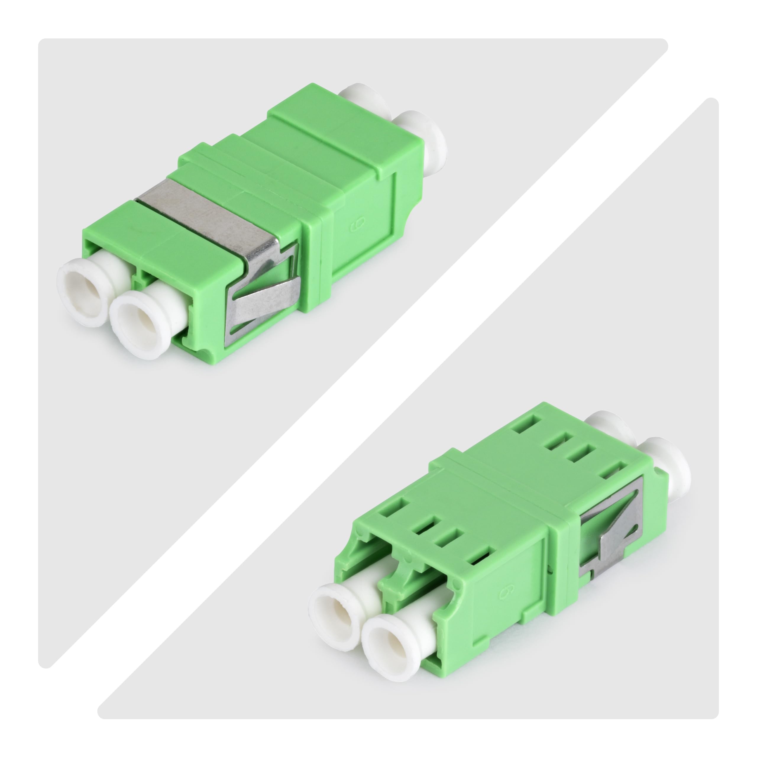StarTech LC do LC łącznik LC, zestaw 10 sztuk, OS2 jednomodowy SC LC światłowód łącznik bez kołnierza, LC/APC Duplex Adapter