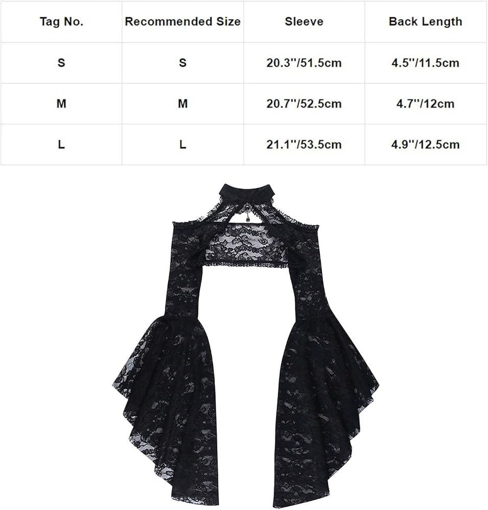 Zaldita Goth Steampunk Bolero Shrug Lace Cardigan Crop Top See Zaldita Goth Steampunk Bolero Shrug Lace Cardigan Crop Top See