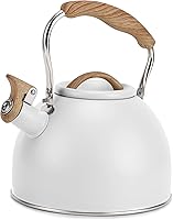 Vista 12 de Tetera, Vegoran Tetera Silbante de 100 OZ / 3 Litros, Teteras para Estufa de Acero Inoxidable Grado Alimenticio con Mango Plegable