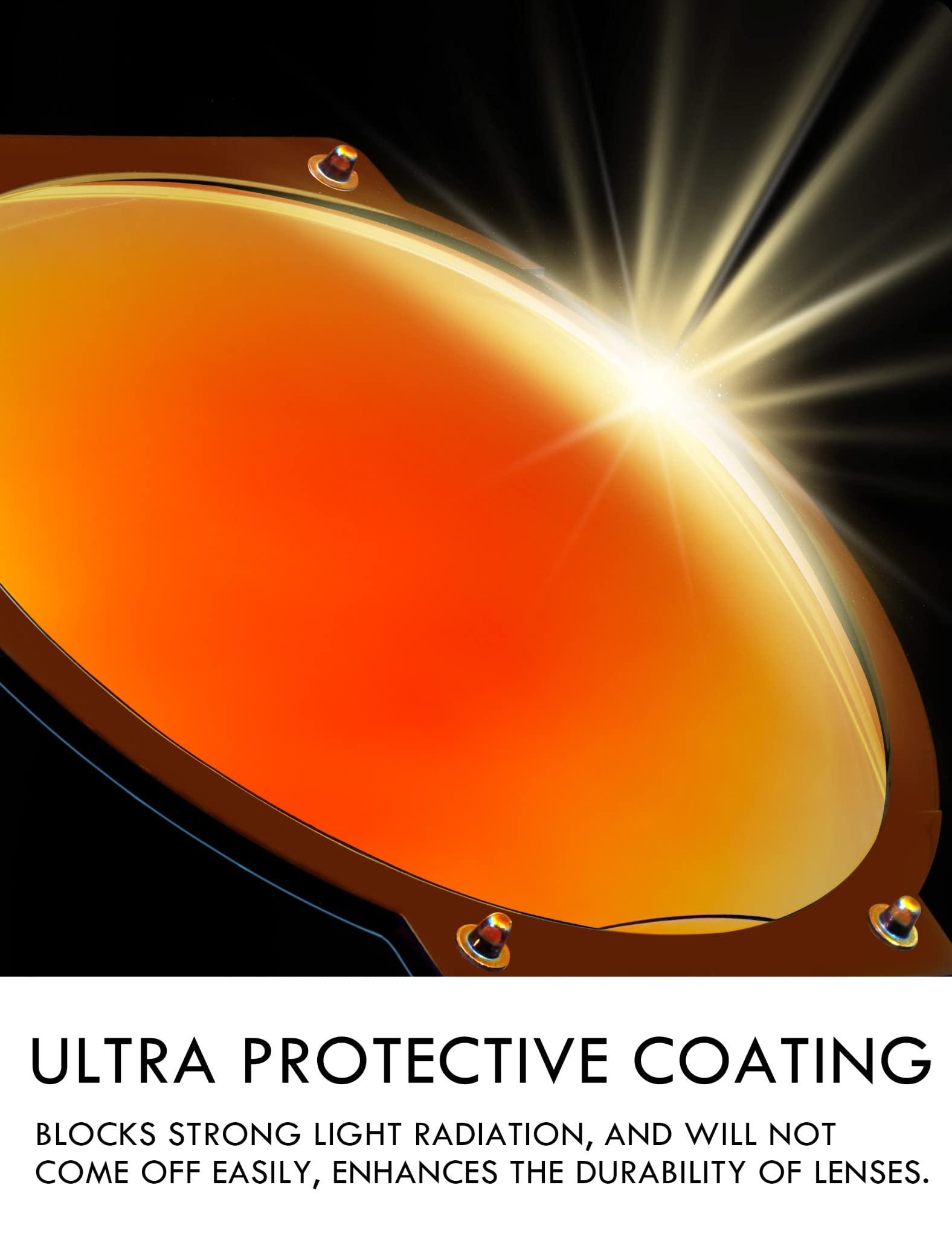 Raydi Lenti di ricambio in policarbonato resistenti agli urti compatibili con Ray-Ban Meta Skyler RW4010 52 mm, lenti per occhiali da sole, fotocromatiche trasparenti, non polarizzate