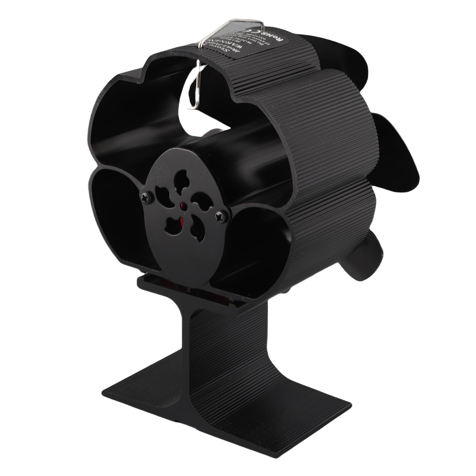 Rengue Ventilatore per Stufa a 6 Pale, Silenzioso e a Risparmio Energetico, in Lega di Alluminio Resistente Al Calore, per Stufe a Legna, Pellet e Gas