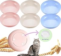ZYUTONG 6-Pack Whisker Fatigue Cat Bowls - 5.5" Wide Shallow Non-Slip Kitten Food Dishes, BPA-Free Dishwasher Safe for Multi-Cat Homes