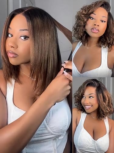 Miniatura 23 de Julia Hair Bye Bye Knots - Peluca de flequillo para cortina, sin pegamento, esponjosa, natural, suelta, precortada, 7 x 5, HD, encaje frontal,