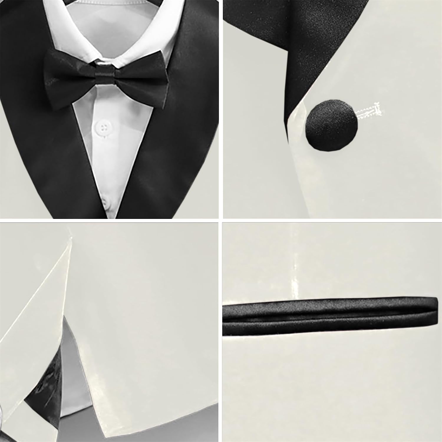 SANGTREE Boys Shawl Tuxedo Suit Velvet Set Gentleman Wedding Outfit, 3 Months - 14 Years
