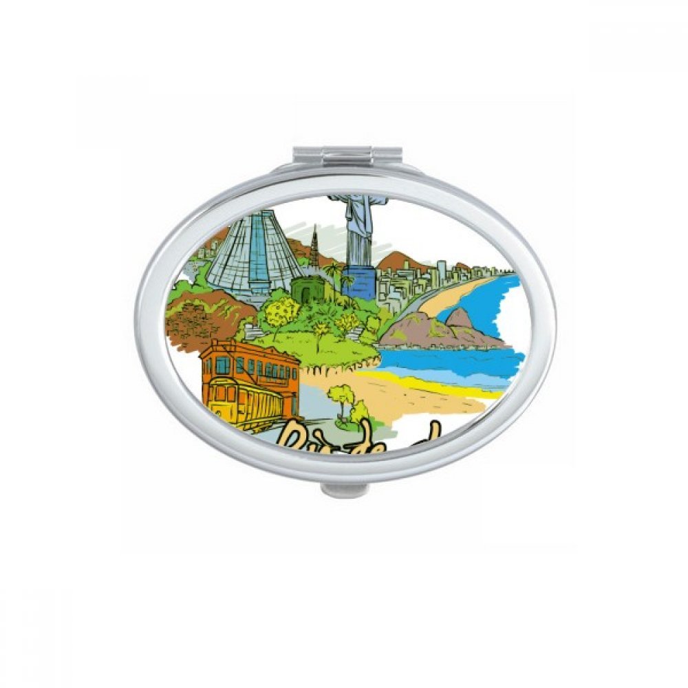 Miroir de poche Rio de Janeiro mignon accessoire pour sac à main
