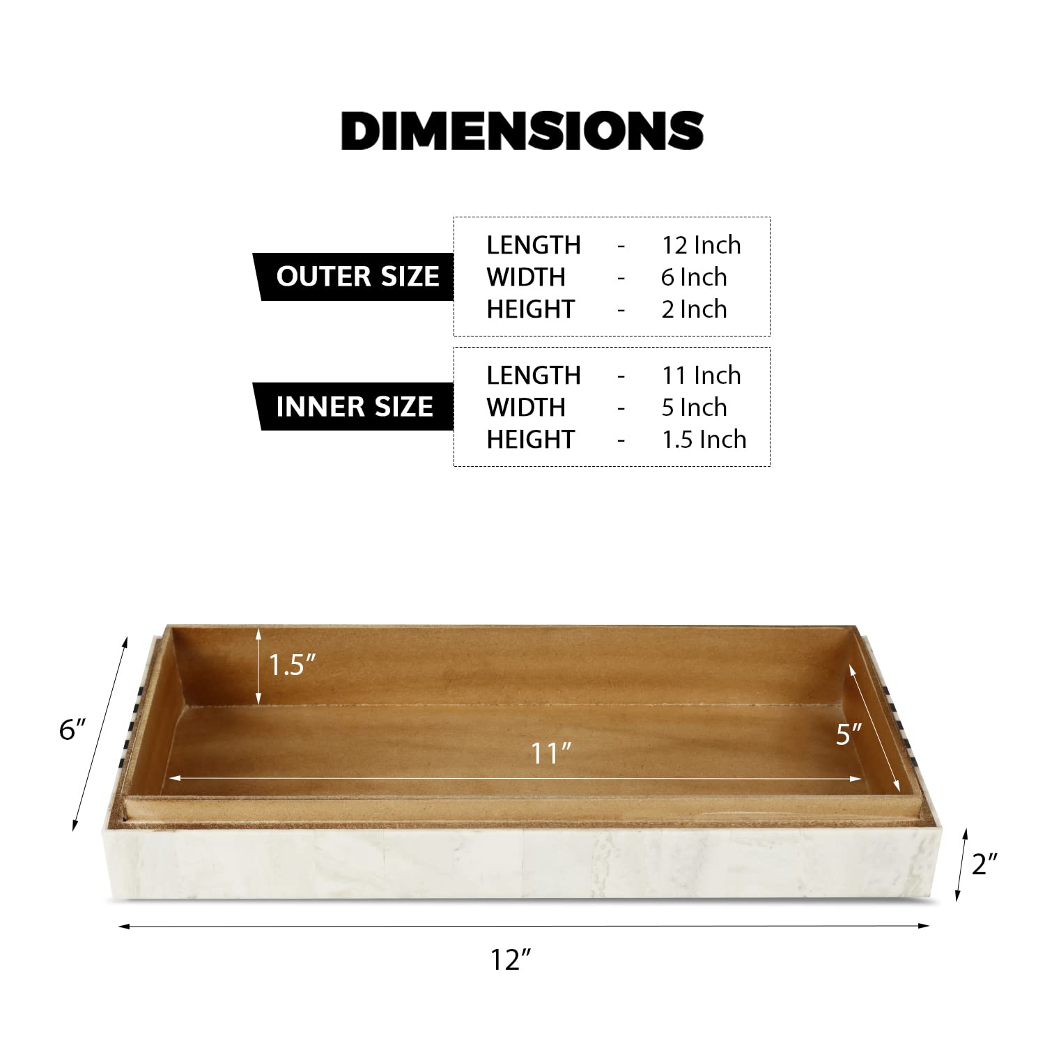 Handicrafts Home Large Decorative Storage Box with Lid, Black White Modern Storage Box - Image 3