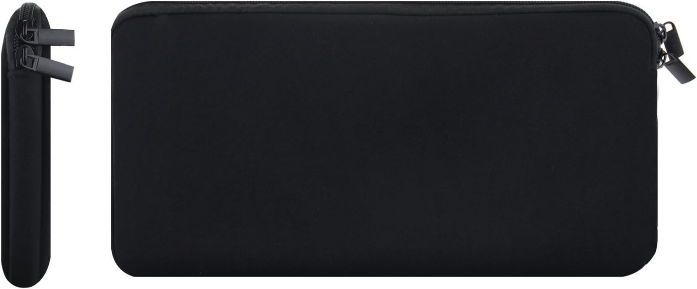 Wanty Black Color Neoprene New Portable Zipper Carry Case Cover Sleeve Skins Pouch Bags for Logitech Easy-Switch K810 / K811 and Apple MC184LL/B MC184CH and MLA22LL/A Wireless Bluetooth Keyboard - Image 5
