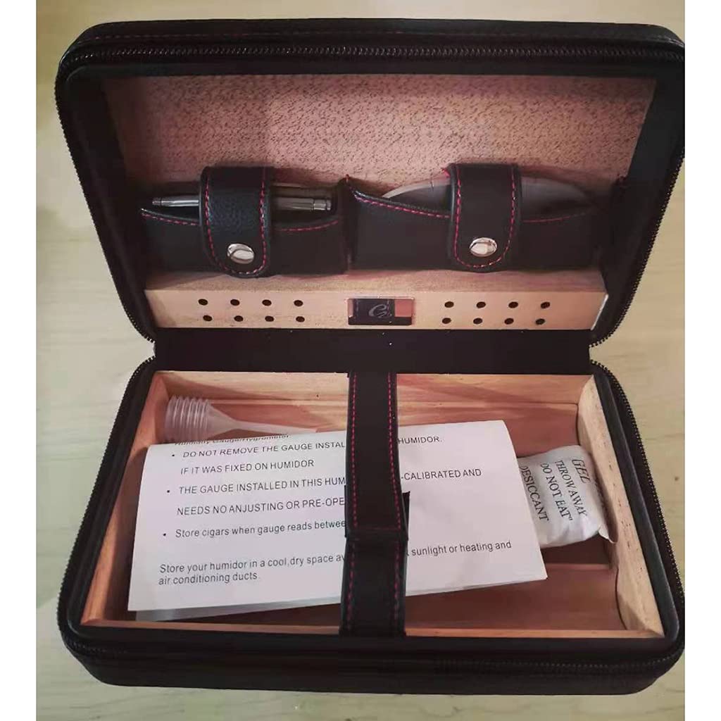 Scatola per sigari Humidor Porta sigari Portatile Humidor da Viaggio Tubo per sigari Porta sigari Portafoglio Accessori Regalo per sigari 20,3 x 12,7 cm