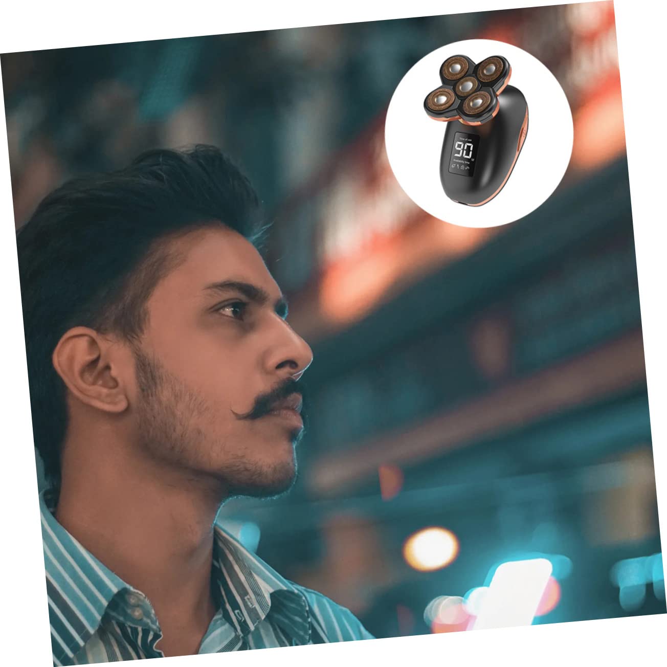 Ipetboom Afeitadora Cabeza Hombre Maquinilla De Afeitar Hombre Carga Cortadora Eléctrica Herramientas Recorte Diseño Innovador Material Duradero Diario