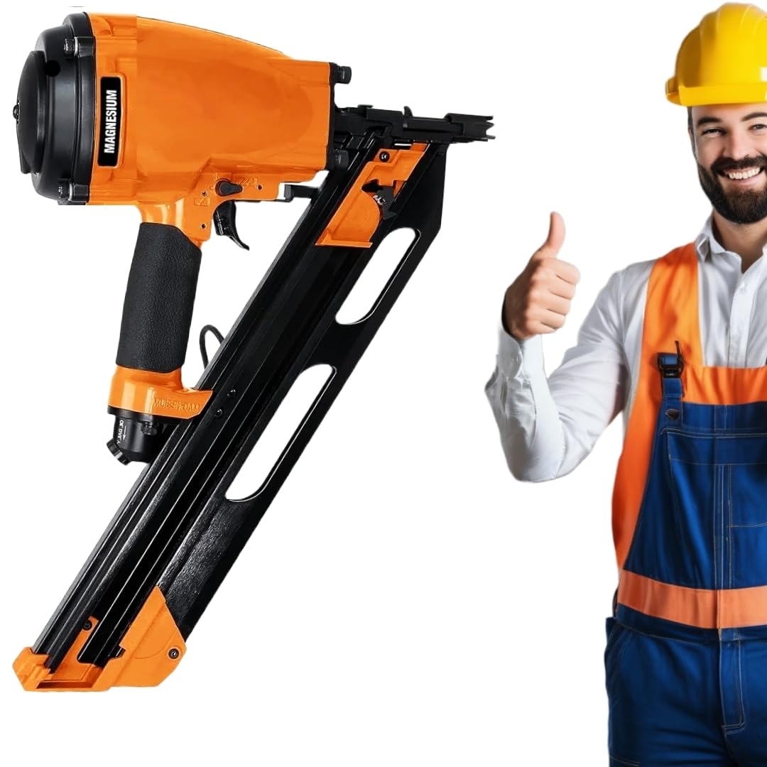 Fits Pierce 30° Professional Framing Nailer - Shoots 2 in. to 3-1/4 in. Fasteners, Single Trigger and Contact Fire, Tool-Less Depth Adjustment, Lightweight Magnesium Body, Great Balance, Low Recoil
