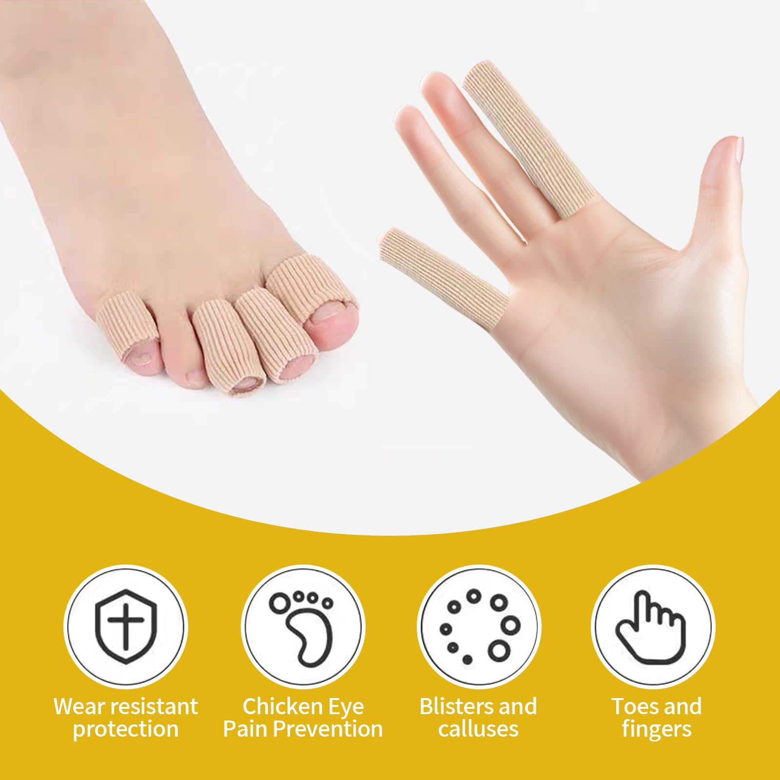 9 Pcs Protector Dedos Pies Silicona Cortables, Tubos de Silicona para Los Dedoss, Protectores de Dedos del Pie para Rozaduras Pies Callos Ampollas Callosidades (3 Tamaños)
