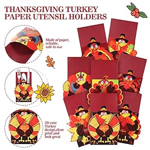 Chinco48piecethanksgivingcutleryholdersilverwareholderwithturkeyutensilsdecorativepaperpocketpouchforautumnharvestfallpartysupplytabledecoration  Urban Country Home Decor Chinco 48 piece thanksgiving cutlery holder silverware holder with turkey utensils decorative paper pocket pouch for autumn harvest fall party supply table decoration  urban country home decor