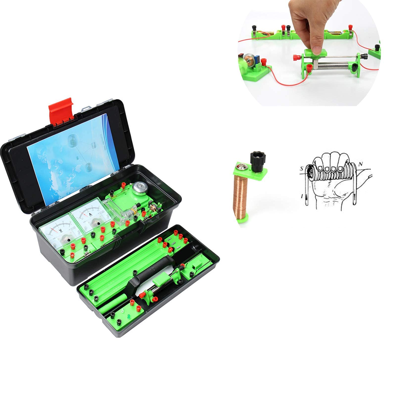 Attrezzatura per Esperimenti in Aula di Fisica Kit per Esperimenti Elettromagnetici Kit per Esperimenti di Fisica,