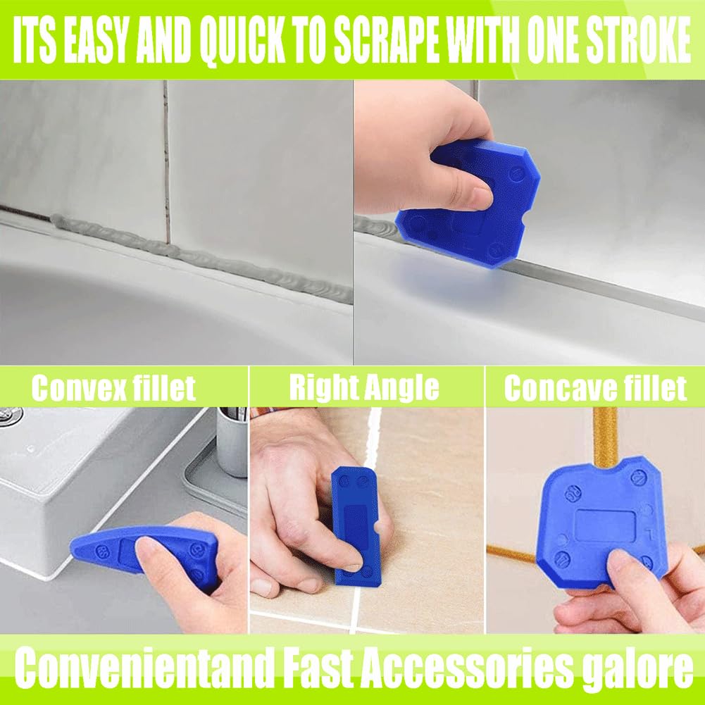 Kit Calafataggio Silicone 13 Pezzi - Spatole, Raschietti E Beccucci Per Sigillante - Foto 9