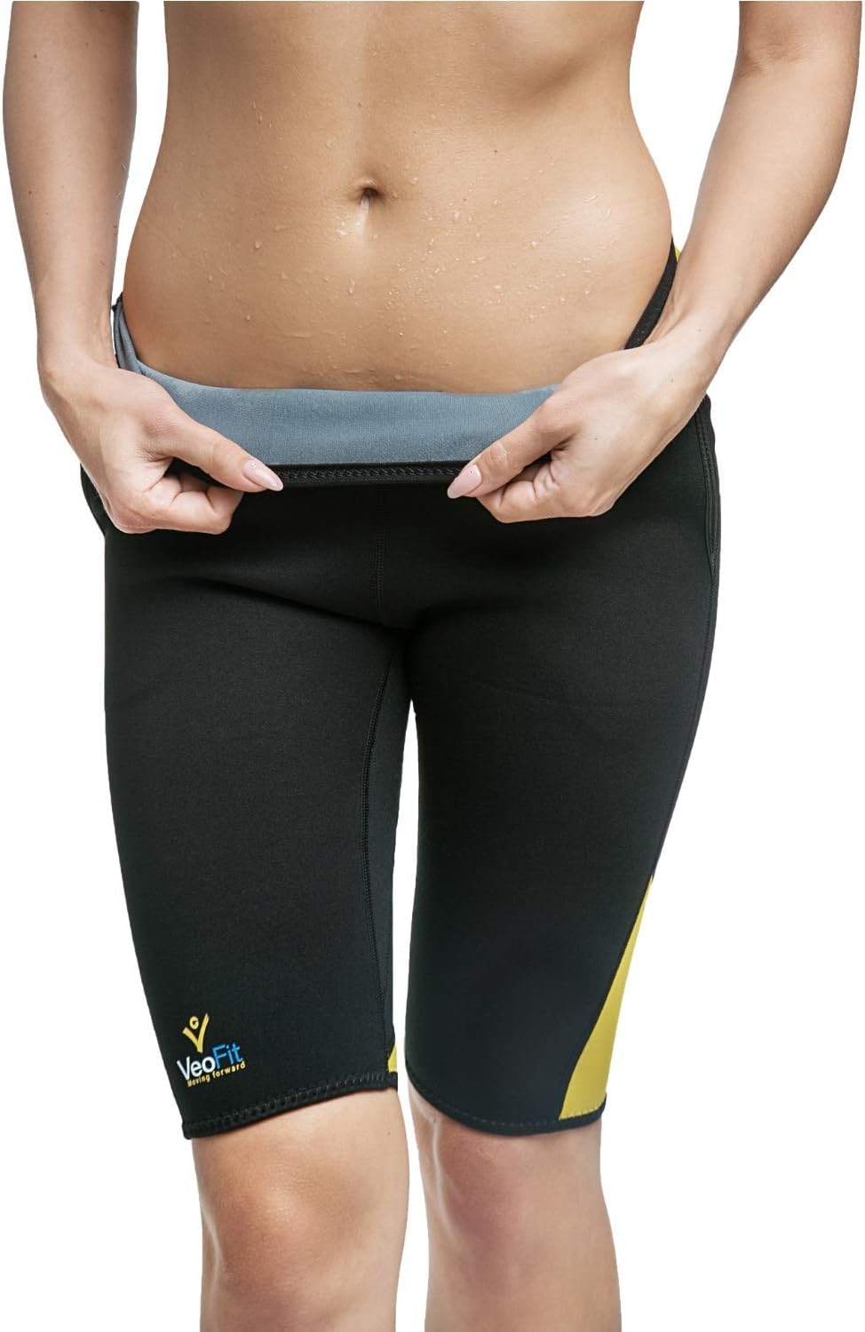 VEOFIT Sauna Slimming Shorts Tone and Help Remove Excess Water for a Firm Skin, a Flat Stomach, and Slimmer Thighs – Free Bonus: Cover + Fitness & Nutrition Guide