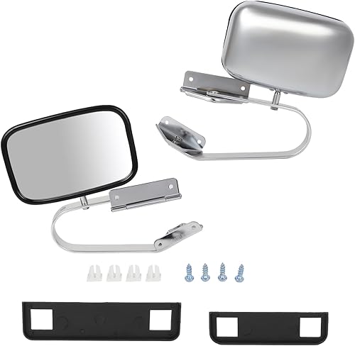 SCITOO Espejos de visión lateral izquierdo y derecho para Ford Bronco 1984-90 Bronco II 1991-1994 Explorer 1980-1984 F100 Camión Plegado Manual No
