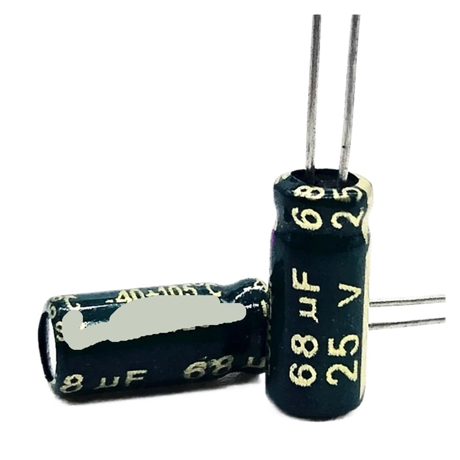 2 condensadores de 25 V y 68 UF con filtrado estable para reparar circuitos de audio