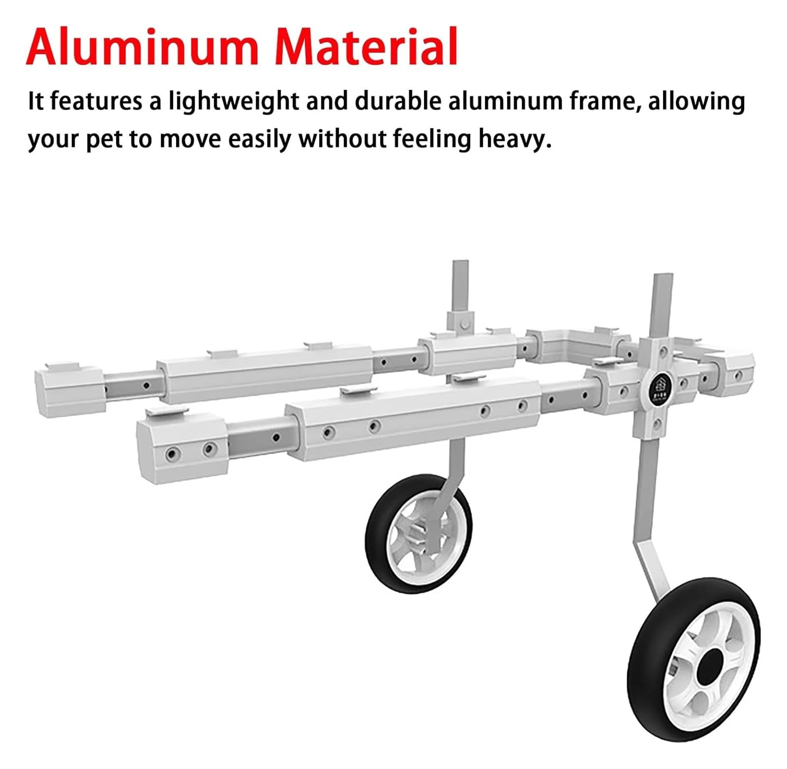Sedia a rotelle per cani, Carrello Cani Disabili, Attrezzatura for la riabilitazione di animali domestici a 4 ruote for la deambulazione delle zampe posteriori disabili, dispositivo for la deambulazio