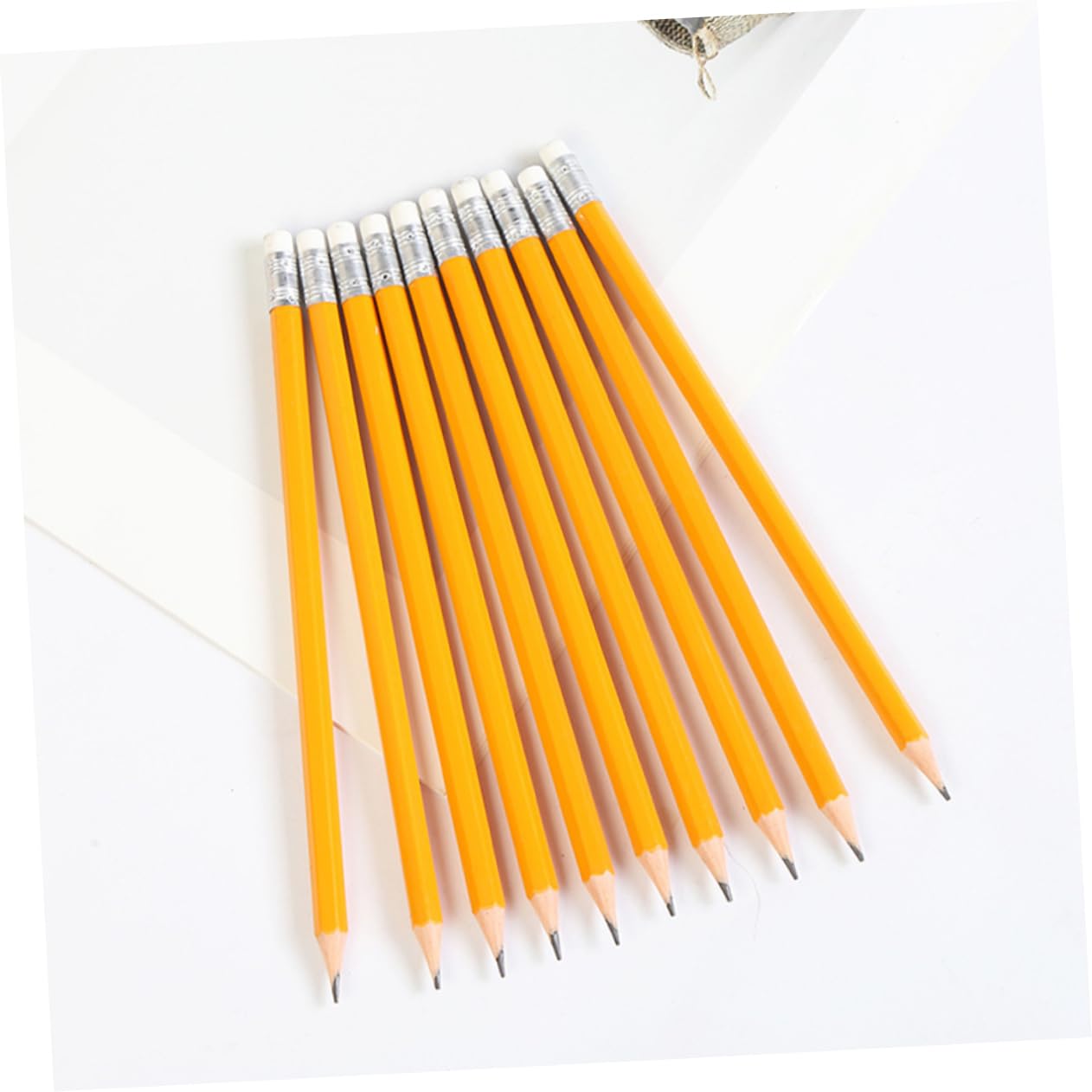 Gadpiparty 100 Matite in Legno con Gomma, per Scrivere, Stile Semplice, Uso Versatile, per Ufficio e Aula, Confezione da 100 Pezzi