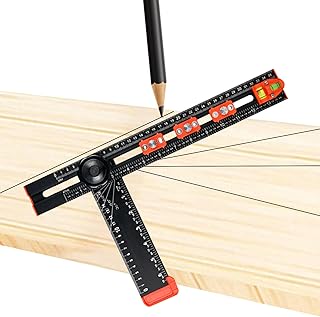 Woodworking - Drilling Guide Ruler, Drawing Marking Tool | Precision Pin Template, Cabinet Hardware Installation Clamp, T Ruler For Designs That