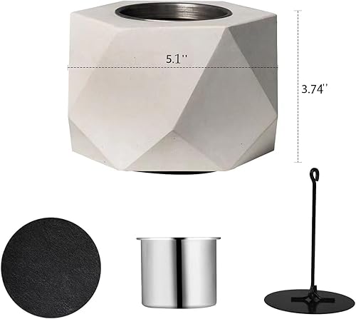 Miniatura 6 de Cuenco para hoguera de mesa  Calavera de Halloween, decoración de fogata de alcohol con calavera, hormigón, chimenea, decoración interior y