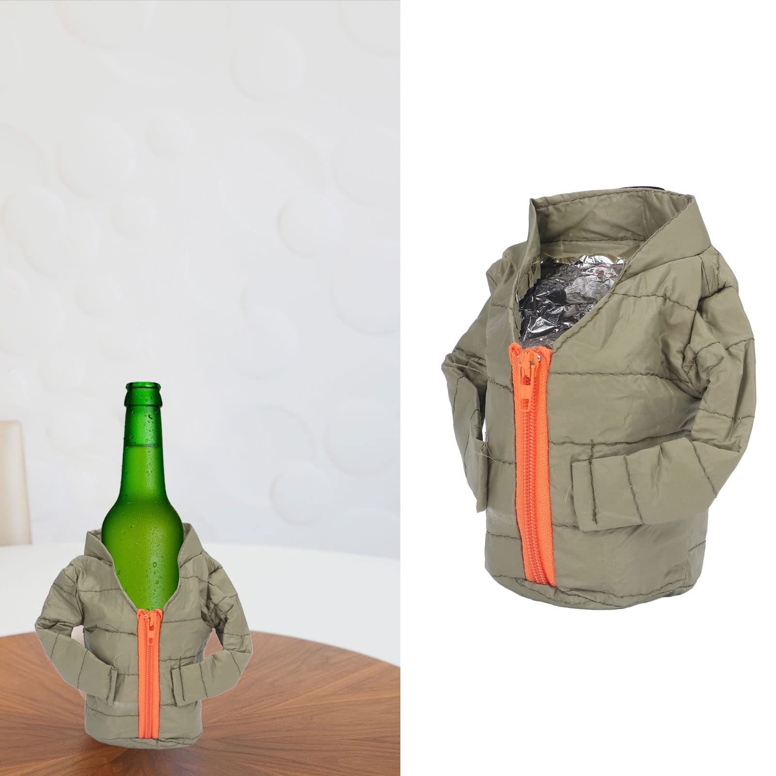 Veste Bière Avec Paille Pour Hommes - Manteau Transparent Matelassé Pour Fêtes Et Carnaval - Veste D'ivrogne Amusante Et Interactive - Cadeau Original Pour Amateur De Bière