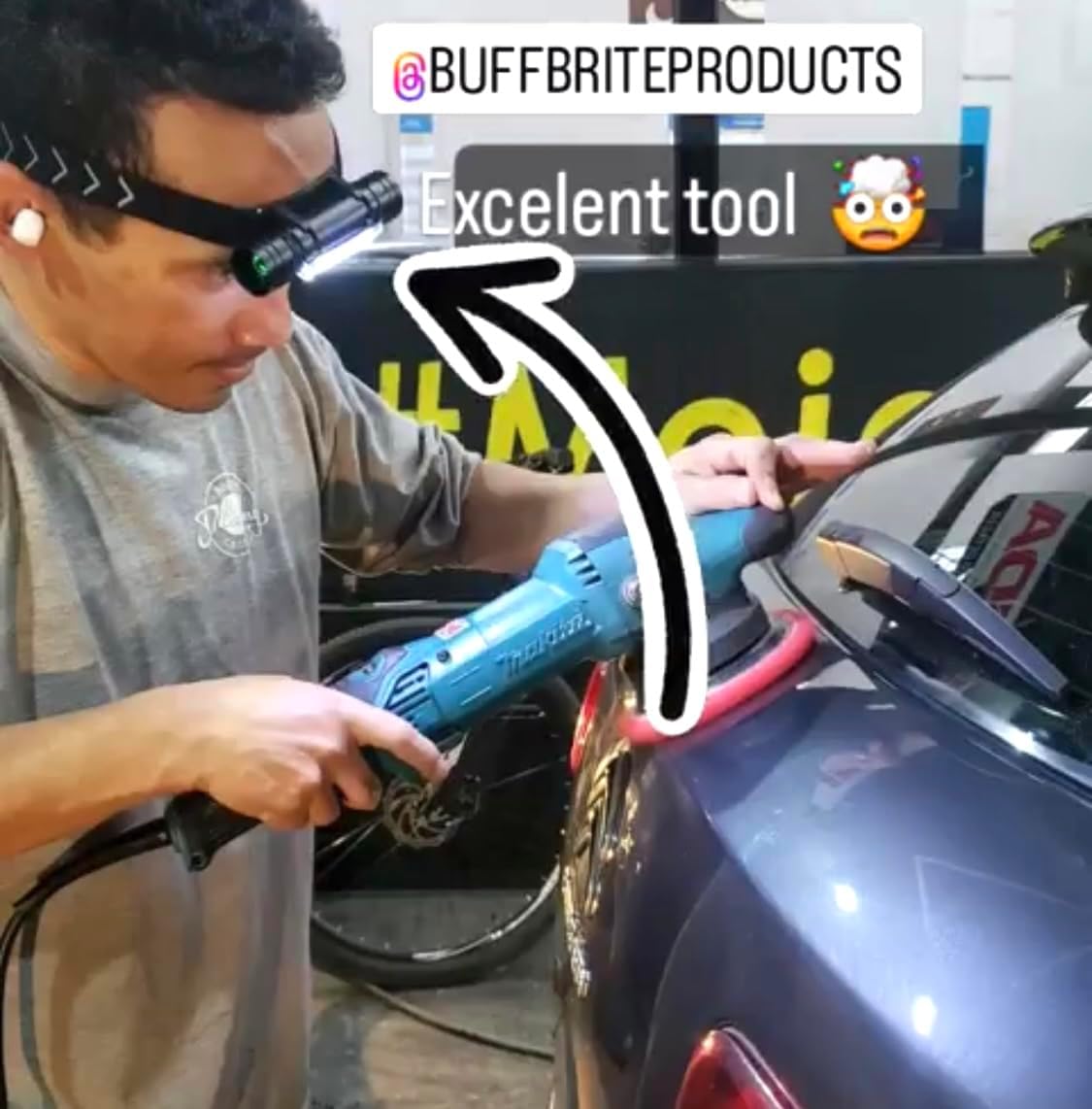 Buff Brite Flamethrower III (Version 3.0) - Lights for Buffer Polisher | Perfect Addition to Auto Body Tools, Car Detailing Kit, or Car Buffer Polisher