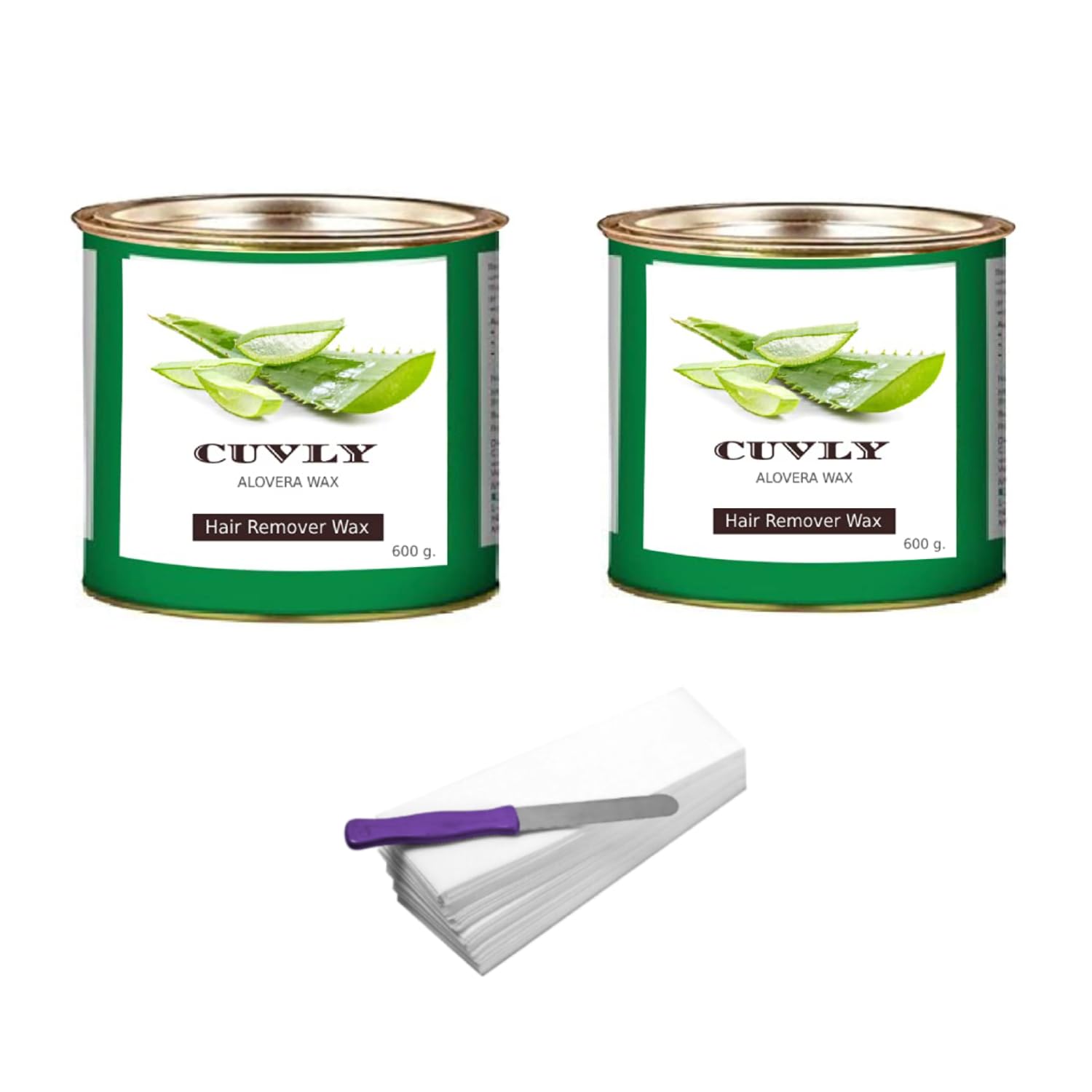 CUVLY Men Waxing Hair Removal Wax, Waxing Kit, Hair Removal Body Wax - (Pack of Aloe Vera Wax 600 G + 600 G + 35 Waxing Strips + Knife) (B0CG4D8CZM) Amazon Price History, Amazon Price Tracker