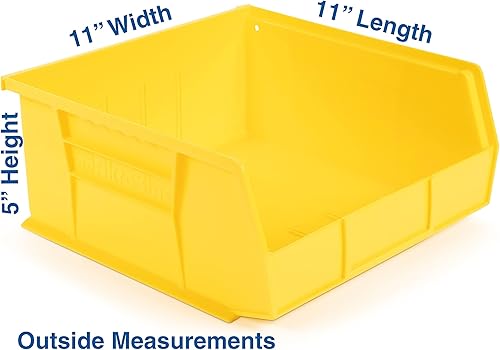Miniatura 2 de Hudson Exchange - Contenedor apilable de plástico de 11 x 11 x 5 pulgadas para colgar (amarillo)