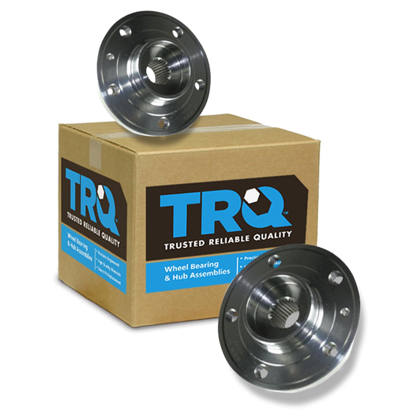 TRQ Front Left and Right Wheel Bearing and Hub Assembly Set 2 Piece