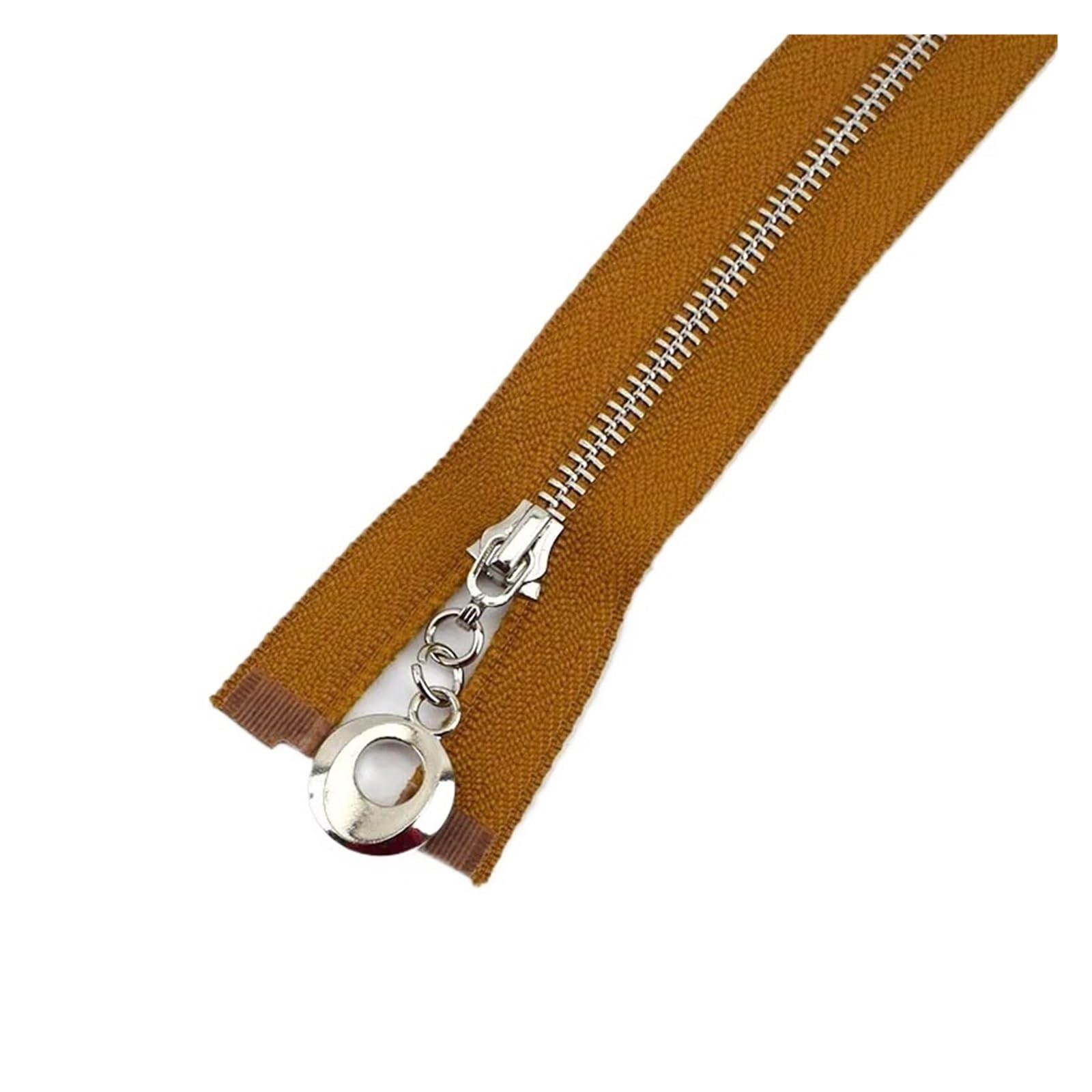 5Pcs 3# Metal Zipper for Sewing 15-18cm Close-End Zippers Silver Tooth Bag Decor Zip DIY Garment Accessories(ZA093-Brown,Close-End-15cm)