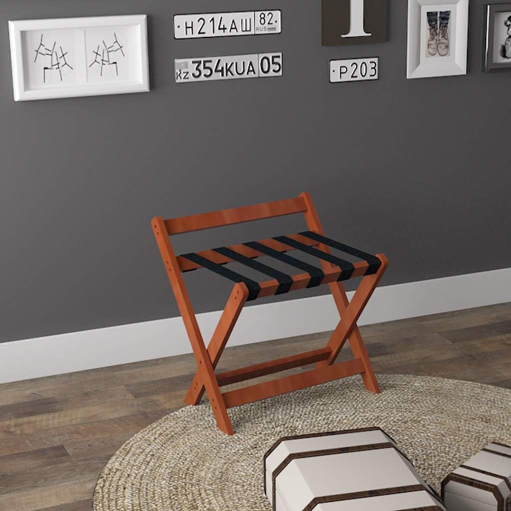 MSHGSKU Luggage rack Luggage Racks Folding Luggage Rack Hotel Luggage Rack Folding Solid Wood Room Hotels(C)