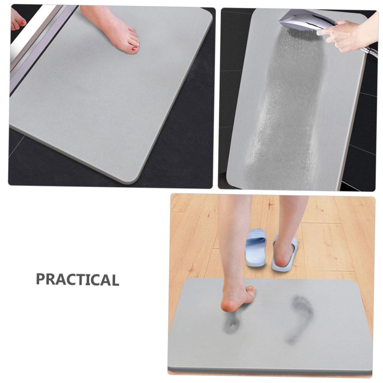Tapis de Sol Antidérapant en Diatomées, Absorbant, Simple