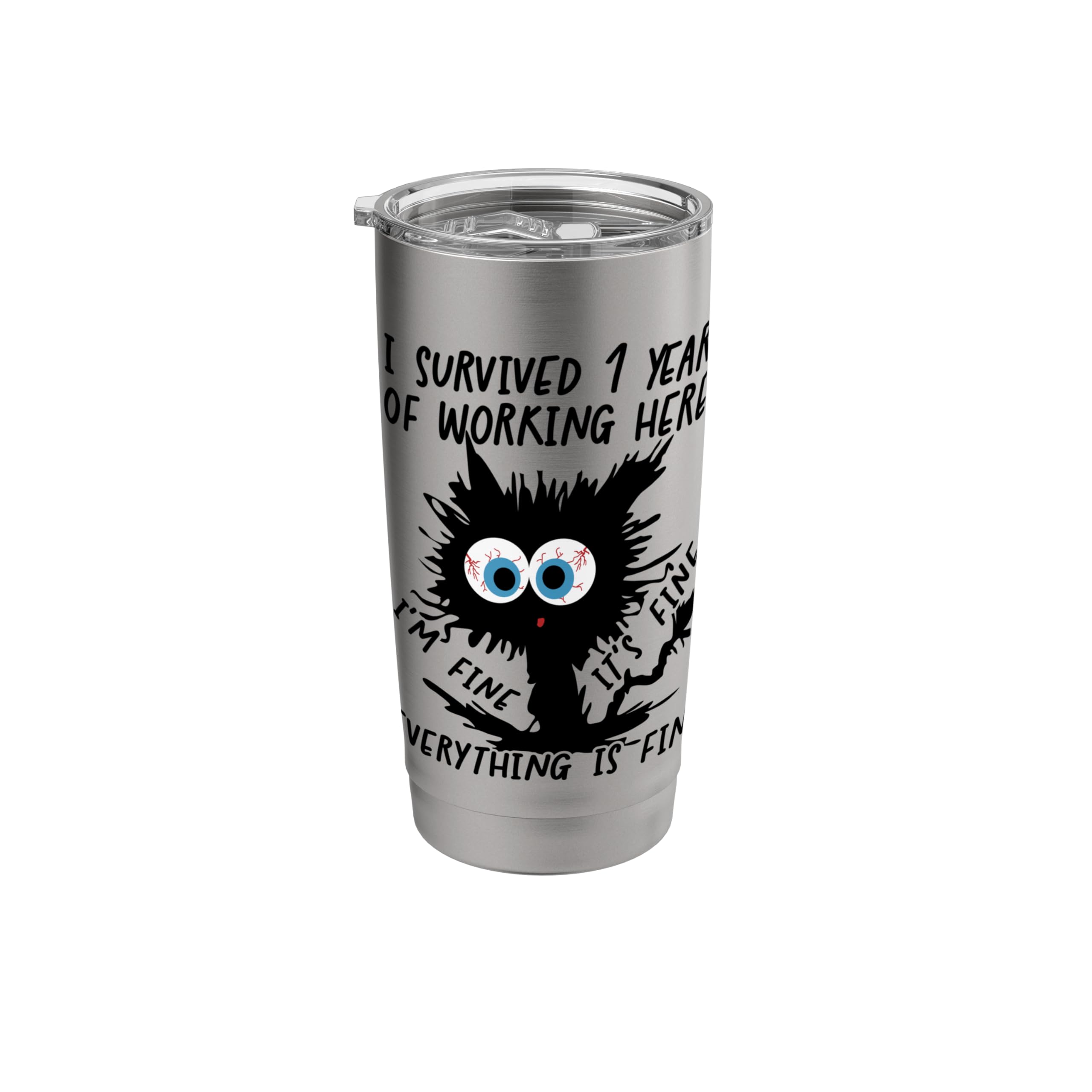 I Survived 1 Year Of Working Here Stainless Steel Insulated Tumbler