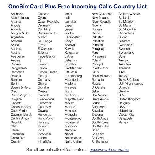 OneSimCard Prepaid International 3-in-one SIM Card for Over 200 Countries with $10 Credit – Voice, Text and Mobile Data as Low as $0.01 per MB. Compatible with All Unlocked GSM Phones