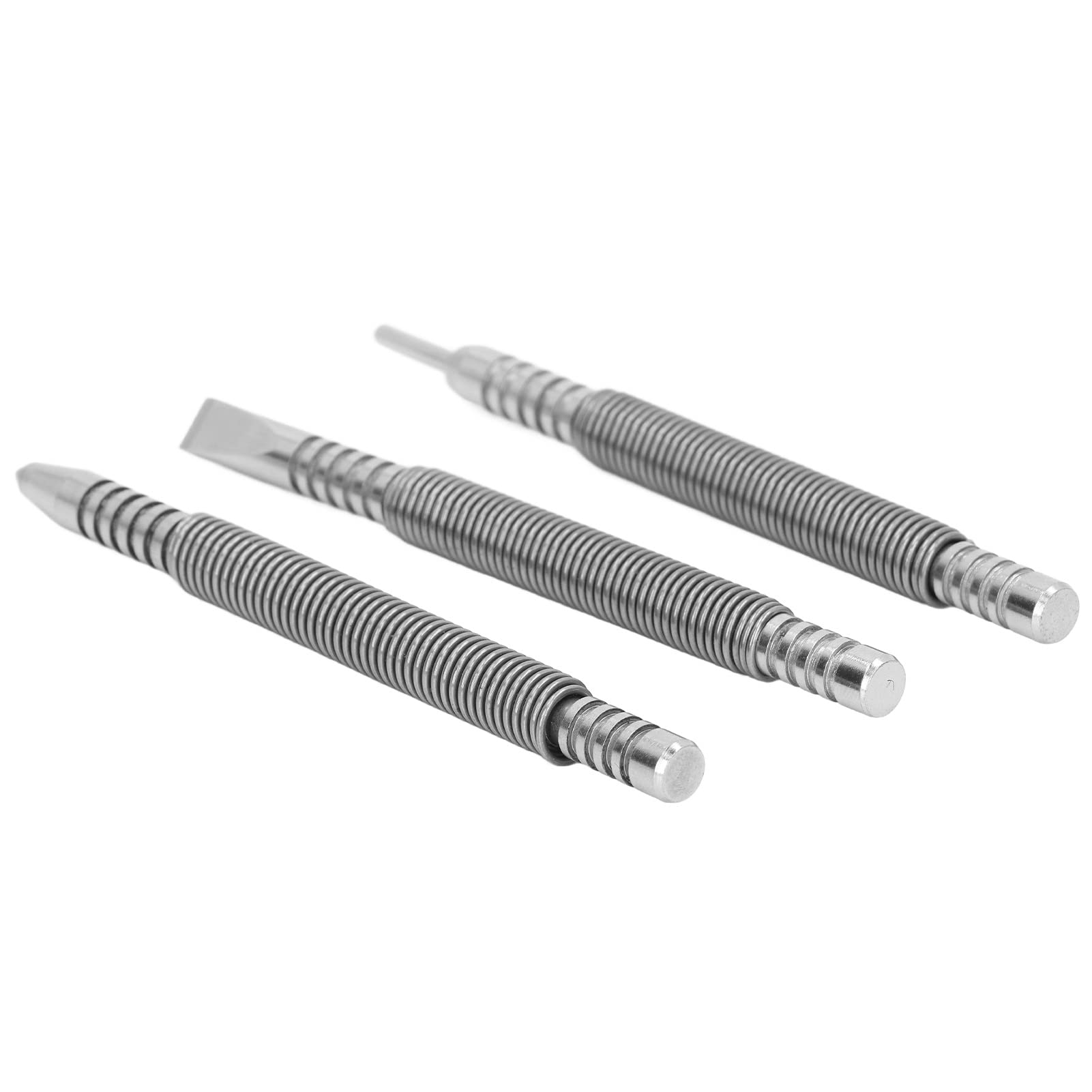 Juego de Clavos con Resorte de Acero Al Carbono, Juego de Clavos de Choque de 3500PSI, Herramienta de Contrapunzón para Madera, Metal y Vidrio, Herramientas Profesionales, 3 Piezas