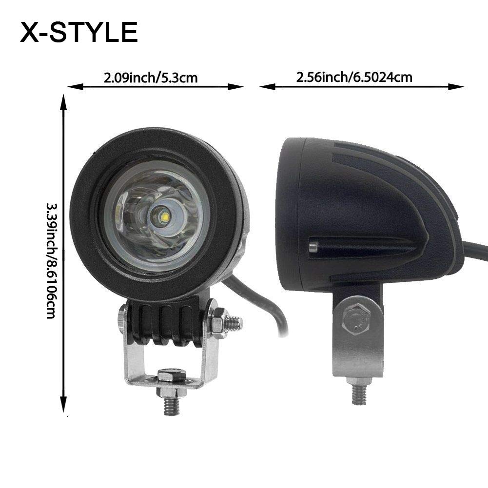 Amazon | X-STYLE LEDワークライト 10W 作業灯 狭角タイプ 12V 24V 12V 