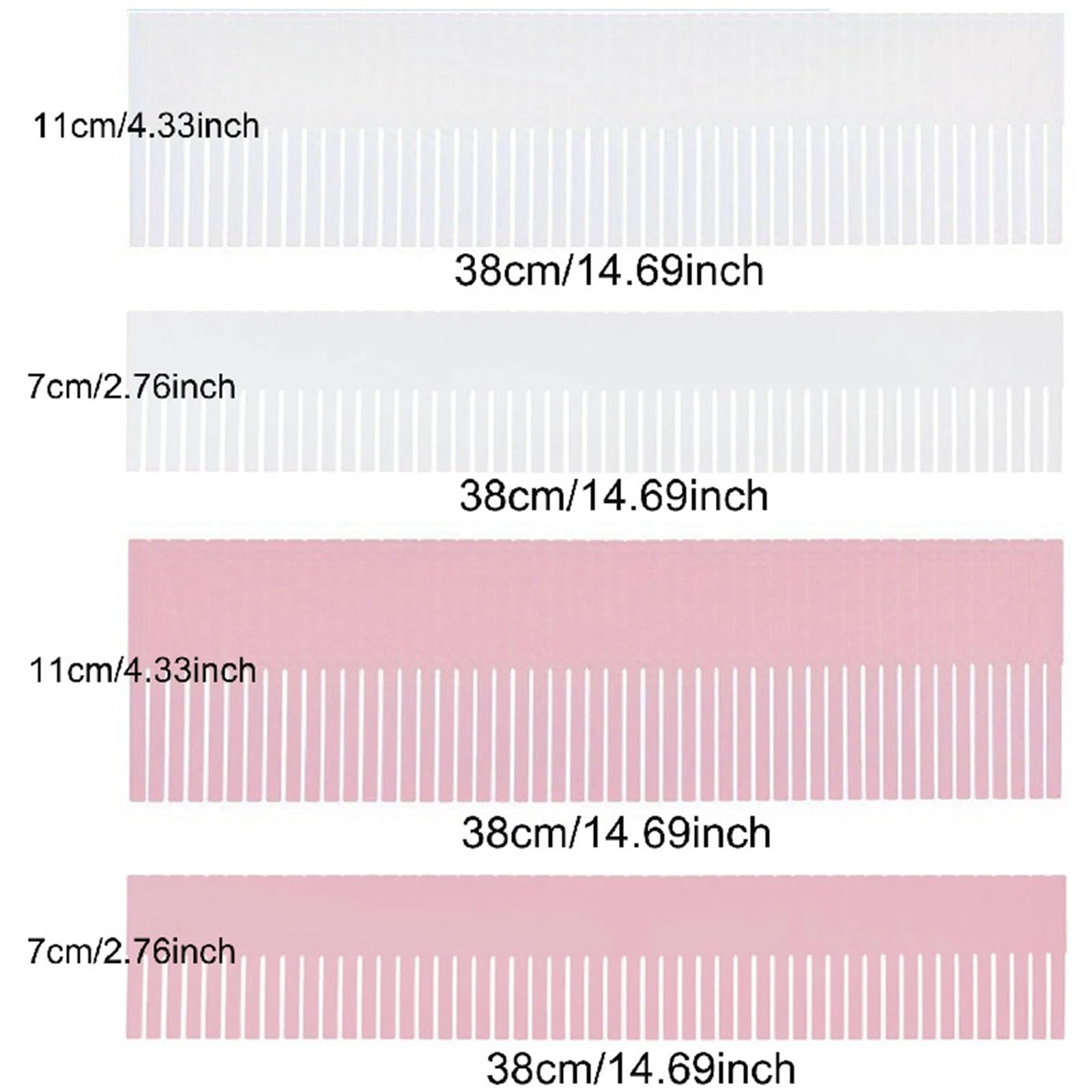 Generico Divisori per cassetti regolabili da 10 pezzi, sistema organizer per riporre armadi, biancheria intima e calzini(Pink 38x11cm)