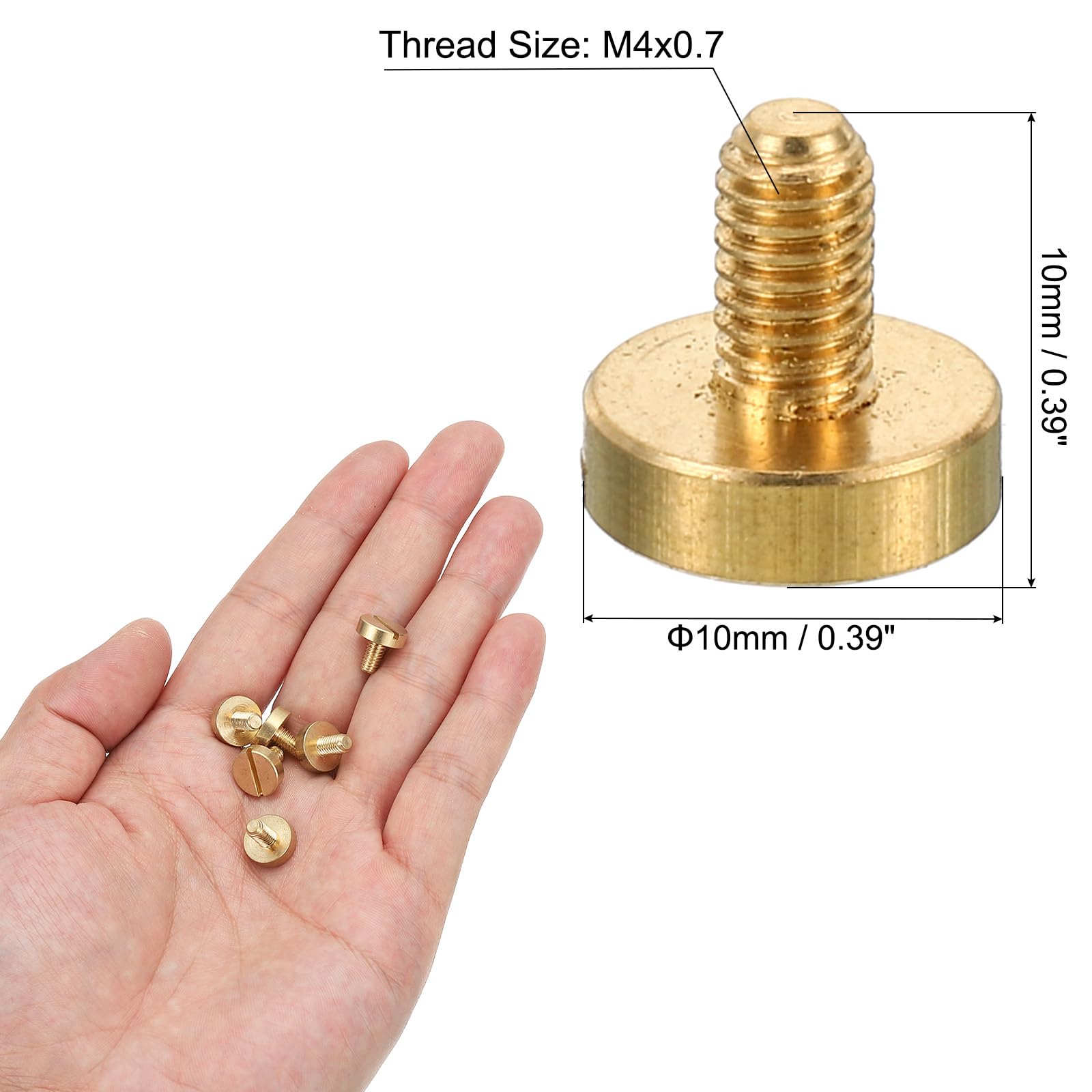 PATIKIL M4x10mm Knurled Thumb Screws - Image 2