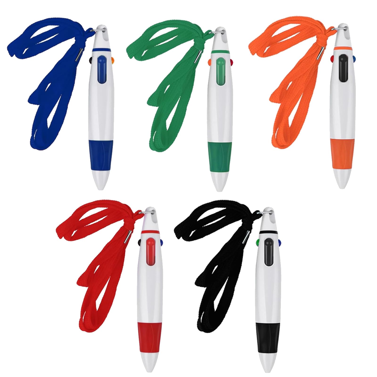 Amazon | PAVIKE 紐付きボールペン 0.7mm 4色ボールペン 5本