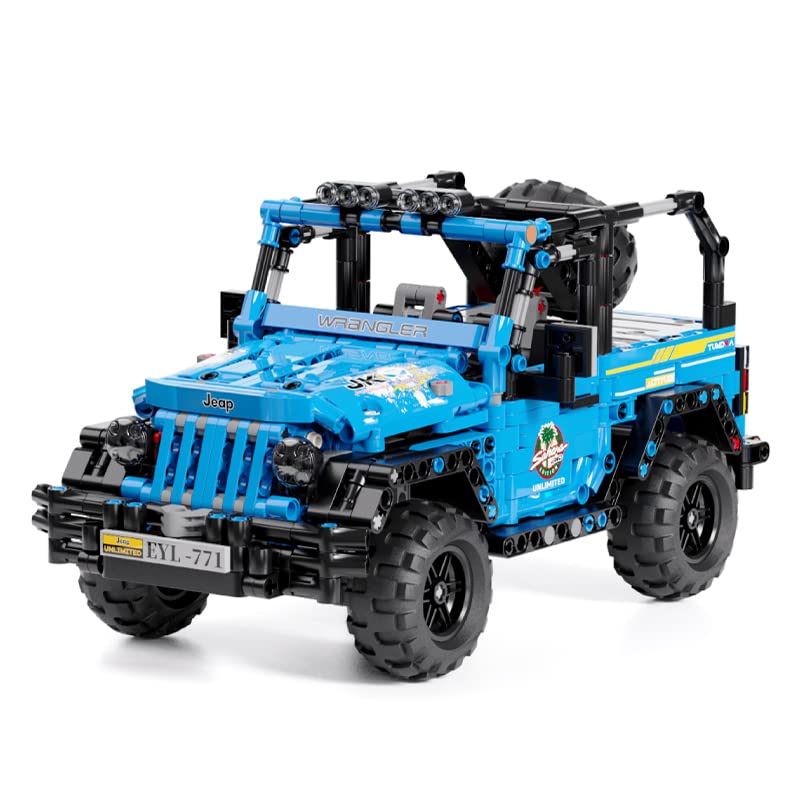 litodinogo TGL T2002 Technik Zurückziehen Wrangler Bausteine,Offroad-Geländewagen Modellauto-Bausatz, Spielzeugauto, SUV…