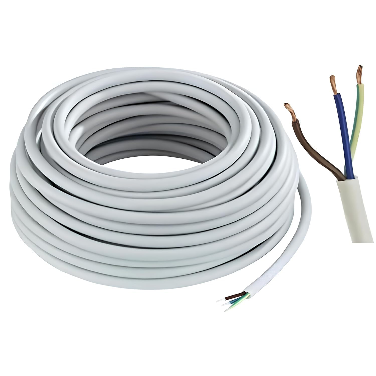 ELEGANT CASA 3 Core Copper Electrical Wire 90 Meter - 2.5 mm, up to 2500W - Heavy Duty Round Cable Ideal for Domestic Wiring For Home Appliances, Safe and Reliable-image-41