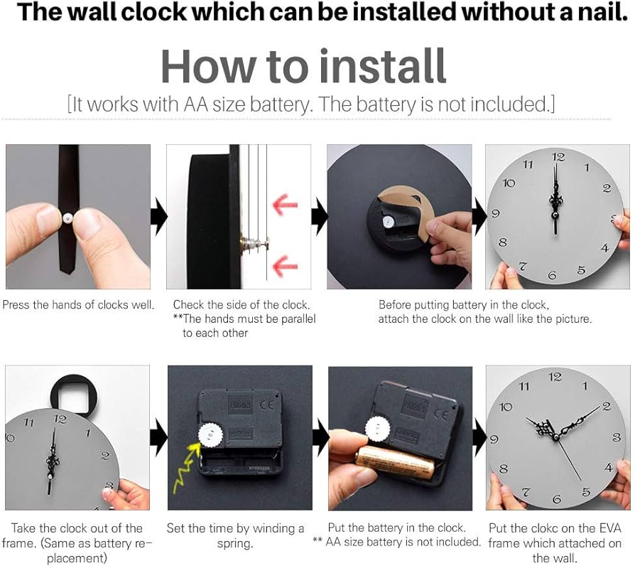 Share 135+ hang wall clock without nails best ceg.edu.vn